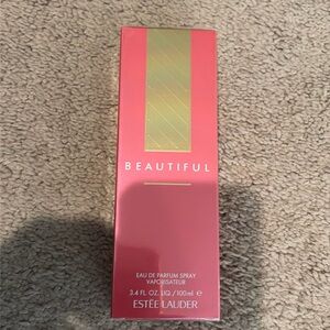 Beautiful by Estée Lauder 3.4 oz bottle Newton package